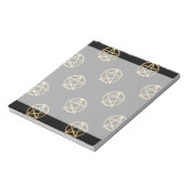 Zwart-gouden pentagram notitieblok (Linkerzijde)