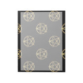 Zwart-gouden pentagram notitieblok (Linkerzijde)