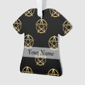 Zwart-gouden pentagram ornament (voorkant)
