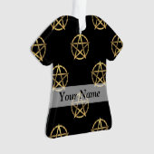 Zwart-gouden pentagram ornament (voorkant)