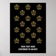 Zwart-gouden pentagram