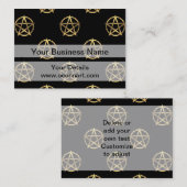 Zwart-gouden pentagram visitekaartje (Voorkant / Achterkant)