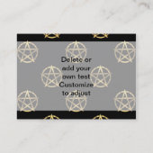 Zwart-gouden pentagram visitekaartje (Achterkant)