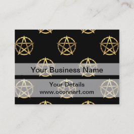 Zwart-gouden pentagram visitekaartje