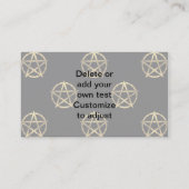 Zwart-gouden pentagram visitekaartje (Achterkant)