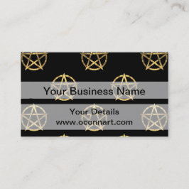 Zwart-gouden pentagram visitekaartje