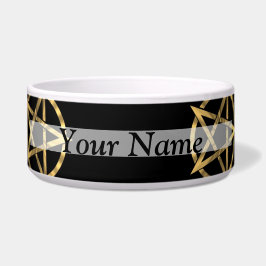 Zwart-gouden pentagram voerbakje