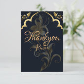 Zwart-gouden persoonlijke bedankt (Staand voorkant)