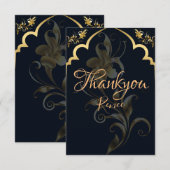 Zwart-gouden persoonlijke bedankt (Voorkant / Achterkant)