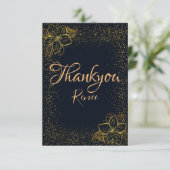 Zwart-gouden persoonlijke bedankt (Staand voorkant)