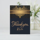 Zwart-gouden persoonlijke bedankt (Staand voorkant)