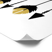 Zwart-gouden pijlen - Kunstafdrukken Poster (Hoek)