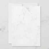 Zwart & Gouden Pioenrozen op Marmeren Bruiloft Kaart (Achterkant)