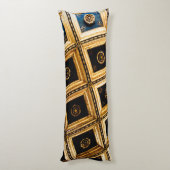 Zwart-gouden pleinen lichaamskussen (Achterkant (Verticaal))