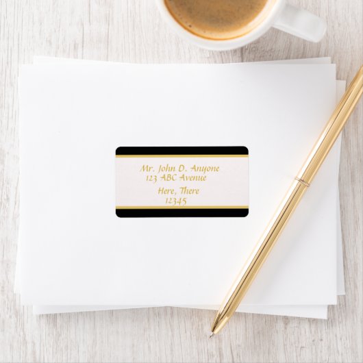 Zwart-gouden rand etiket (Insitu)