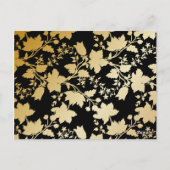 Zwart Gouden Ring Islamitisch Verloving Briefkaart (Achterkant)