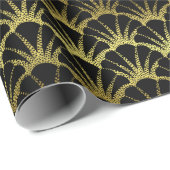 Zwart gouden schuifplanken Classy Deco Scale Cadeaupapier (Rol Hoek)