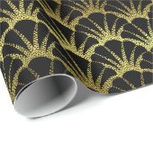 Zwart gouden schuifplanken Classy Deco Scale Cadeaupapier (Rol Hoek)