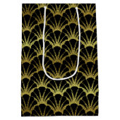 Zwart gouden schuifplanken Classy Deco Scale Medium Cadeauzakje (Achterkant)