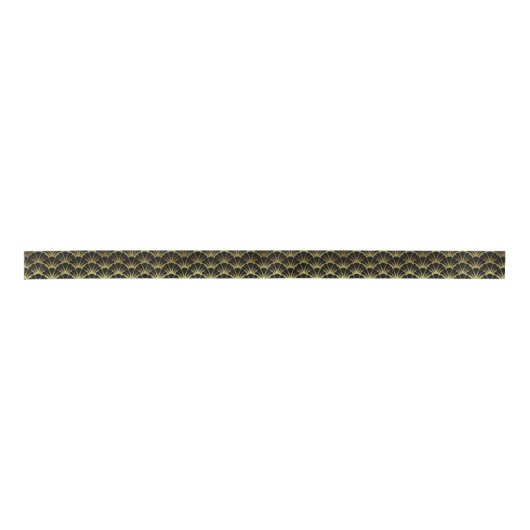 Zwart gouden schuifplanken Classy Deco Scale Satijnen Lint (Voorkant)