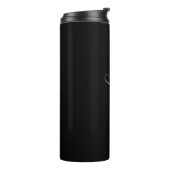 Zwart Gouden Script Aangepaste Thermische Tumbler Thermosbeker (Gedraaid links)