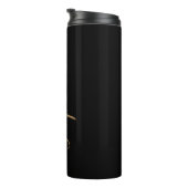 Zwart Gouden Script Aangepaste Thermische Tumbler Thermosbeker (Geroteerd rechts)