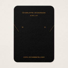 Zwart gouden siersierjuwelen, fotokaart visitekaartje