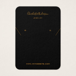 Zwart gouden siersierjuwelen, fotokaart visitekaartje