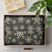 Zwart gouden sneeuwschildpapier voor kerstfeestdag tissuepapier (Geschenk)