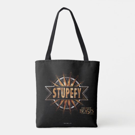 Zwart-gouden spell Afbeelding Tote Bag (Achterkant)