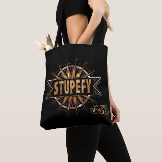 Zwart-gouden spell Afbeelding Tote Bag (Dichtbij)
