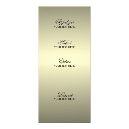 Zwart & gouden Starlight met Bars - Menu (Achterkant)