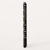 Zwart - Gouden Sterren Celestial Monogram Case-Mate iPhone Case (Achterkant/links)