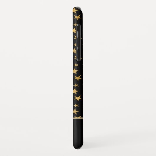 Zwart - Gouden Sterren Celestial Monogram Case-Mate iPhone Case (Achterkant/links)