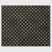 Zwart Gouden Sterren Confetti Delicate Confetti Zo Cadeaupapier (Vlak)