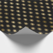 Zwart Gouden Sterren Confetti Delicate Confetti Zo Cadeaupapier (Hoek)