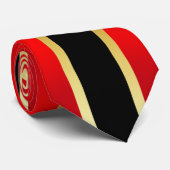 Zwart-gouden strepen op eenvoudig stropdas (Opgerold)