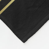 Zwart-gouden strips elegant design rendy fleece deken (Hoek)