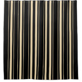 Zwart-gouden strips-gordijn douchegordijn (Voorkant)