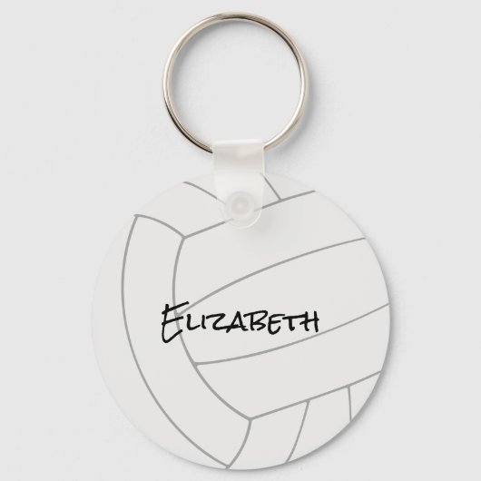 zwart gouden team kleuren meisjes volleybal sleutelhanger (Achterkant)