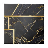 Zwart-gouden Tegel Tegeltje (Voorkant)