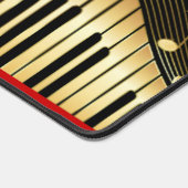 Zwart-gouden toetsenbord bureaumat (Hoek)