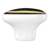 Zwart-gouden trim keramische knop (Zijkant)