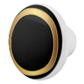 Zwart-gouden trim keramische knop (Rechts)