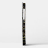 Zwart gouden tulpen: luxe bloemenpatroon Case-Mate iPhone case (Achterkant / Links)