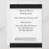 Zwart Gouden Verjaardagsfeestje Kaart (Achterkant)