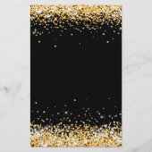 Zwart gouden verjaardagswenskaart (Achterkant)