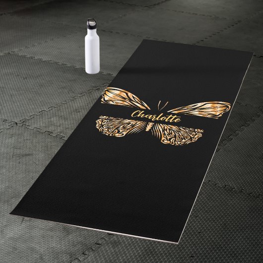Zwart gouden vlinder naam yogamat