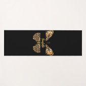 Zwart gouden vlinder naam yogamat (Voorkant (horizontaal))