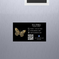 Zwart gouden vlinder QR code Facebook